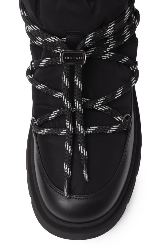 Комбинированные ботинки Biker Puffer INUIKII 1002.001.0021 Чёрный  1002.001.0021 Фото 6