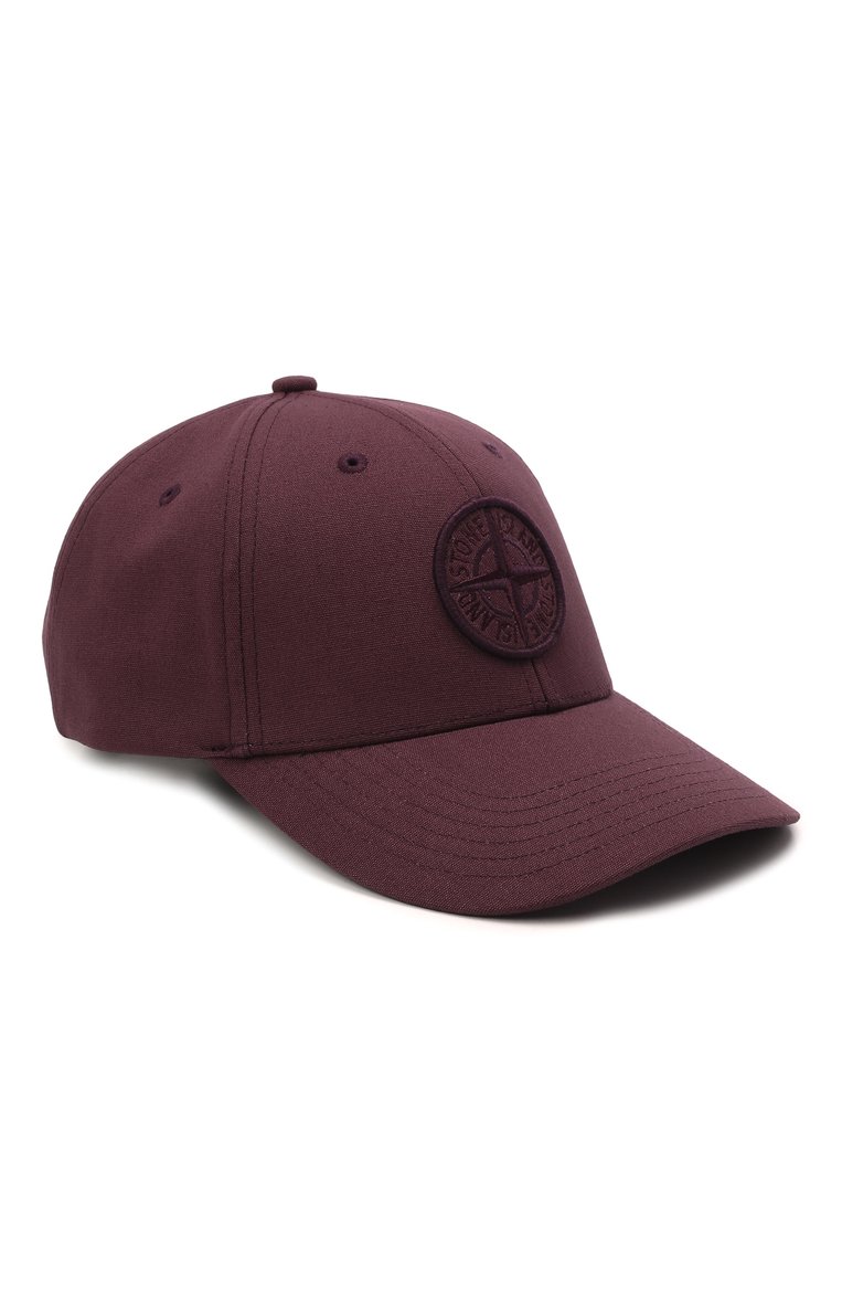 Мужская хлопковая бейсболка STONE ISLAND бордового цвета, арт. 761599661 | Фото 1 (Материал: Хлопок, Текстиль; Нос: Не проставлено)