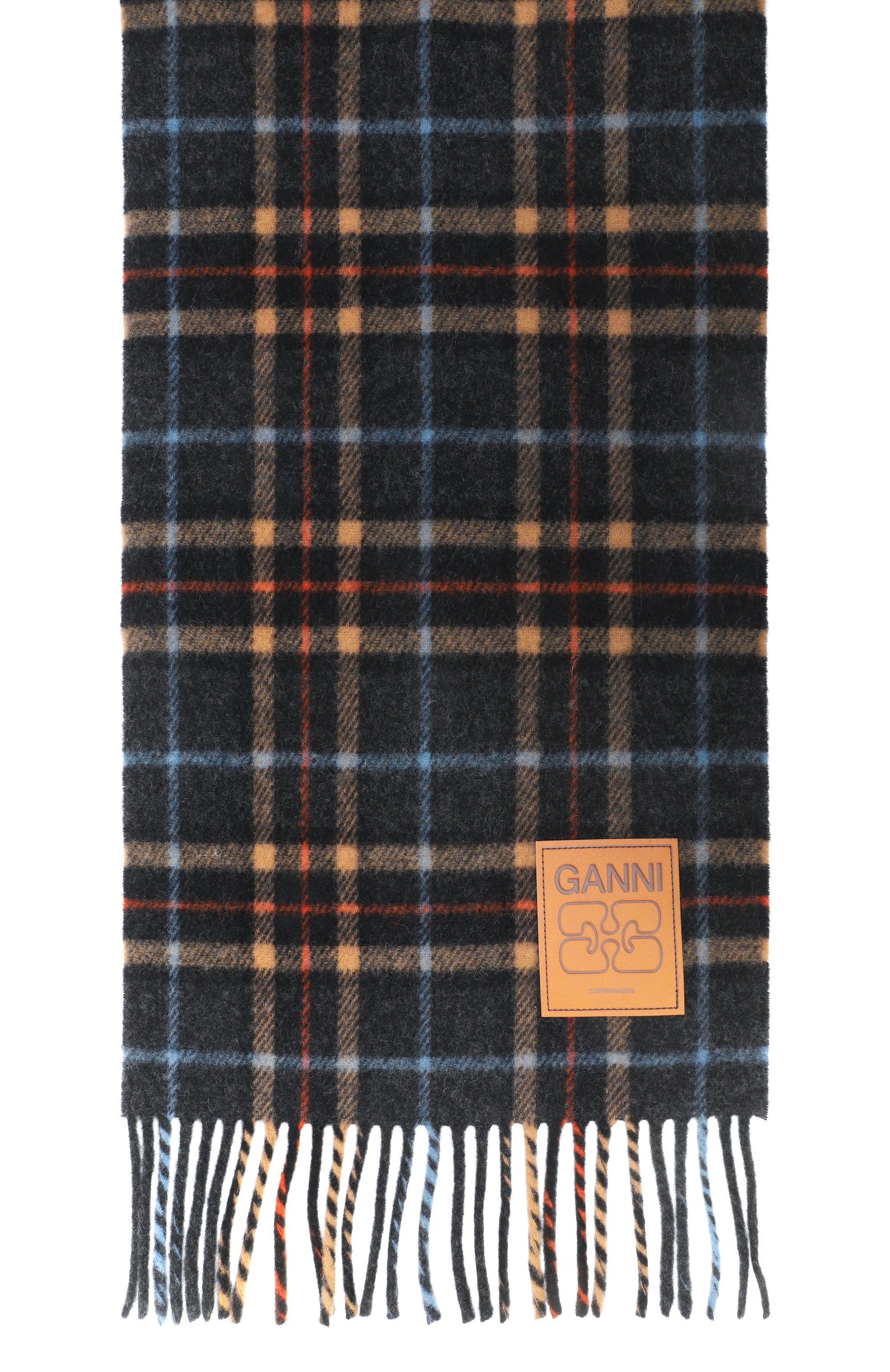 Шерстяной шарф GANNI, арт. A6933, фото 4