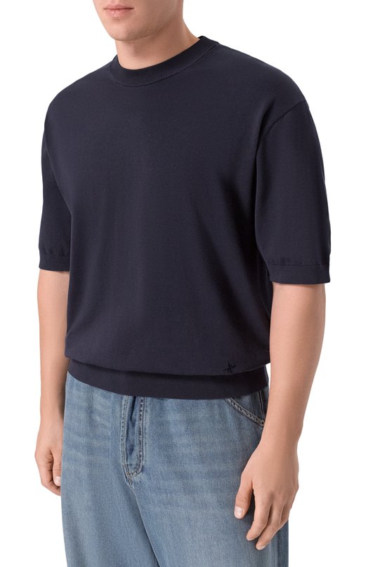 Хлопковый джемпер Laneus S6LAMAKE018 Синий  S6LAMAKE018 Фото 3