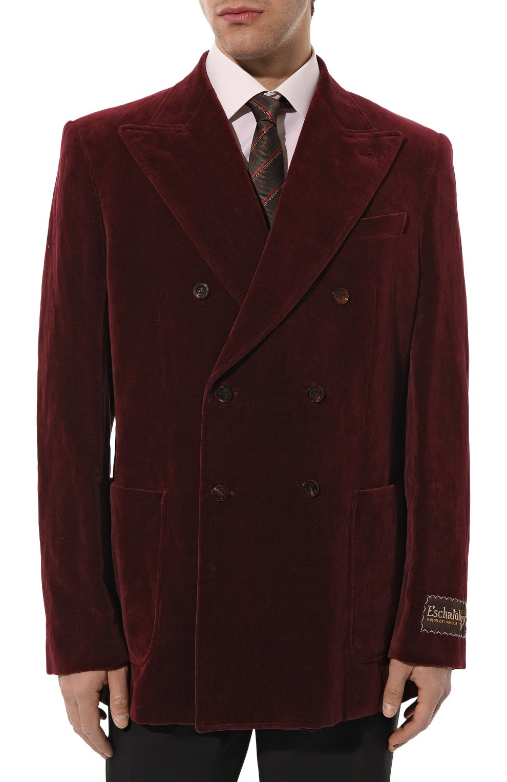 Пиджак из хлопка и льна GUCCI, арт. 661279 Z328H, фото 3