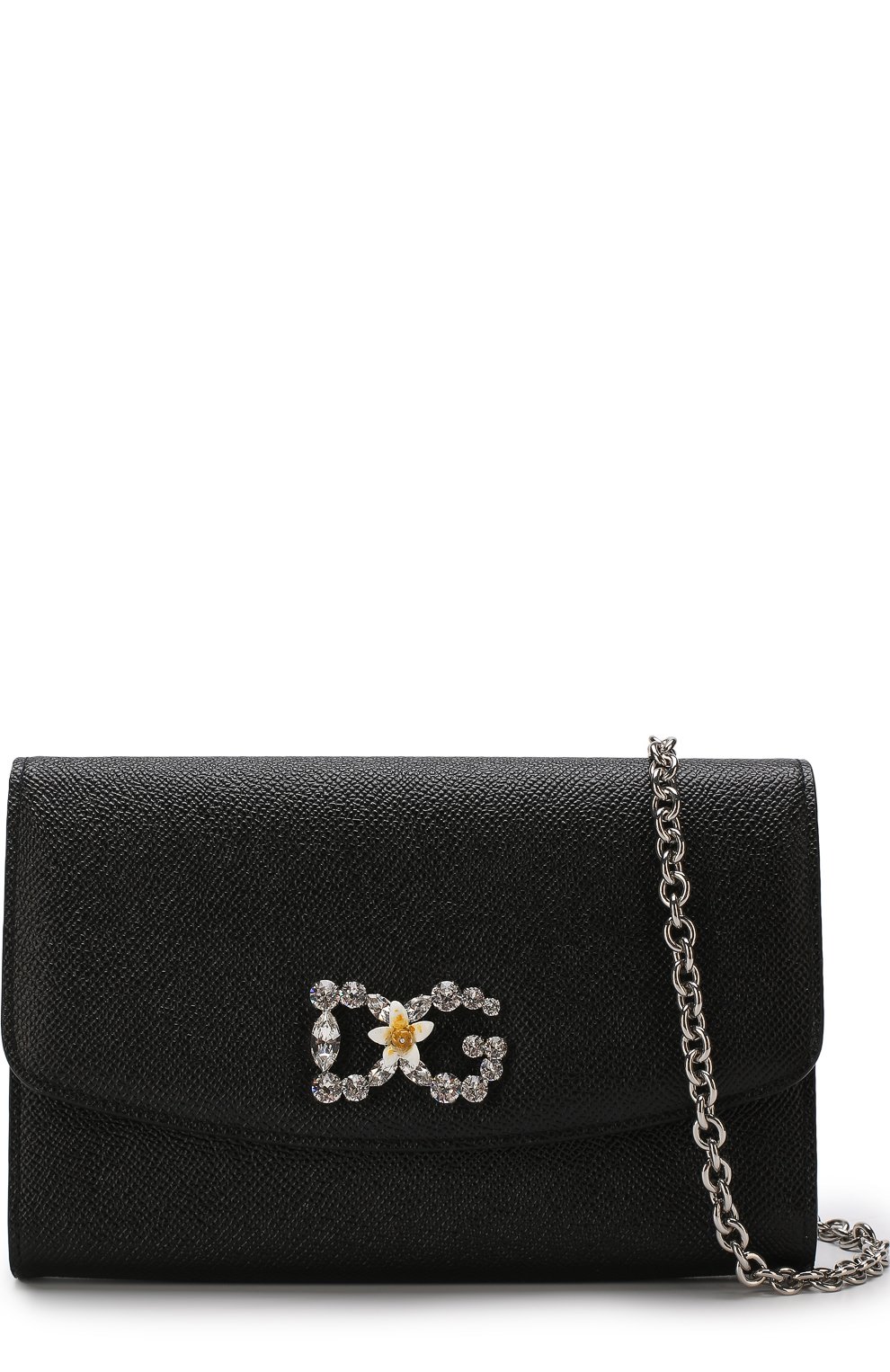 Кожаный клатч на цепочке DOLCE & GABBANA, арт. BI1028/AU771, фото 6