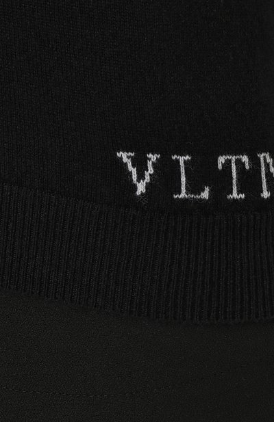 Кашемировый пуловер с круглым выре зом и логотипом бренда VALENTINO, арт. QB3KC12749V, фото 5