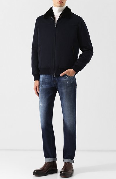 Джинсы прямого кроя с потертостями KITON, арт. UPNJS/J02R43, фото 2