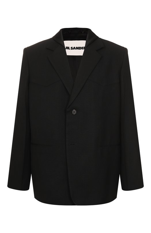 Пиджак из вискозы и шелка Jil Sander J21BN0211-J65324 Чёрный J21BN0211-J65324