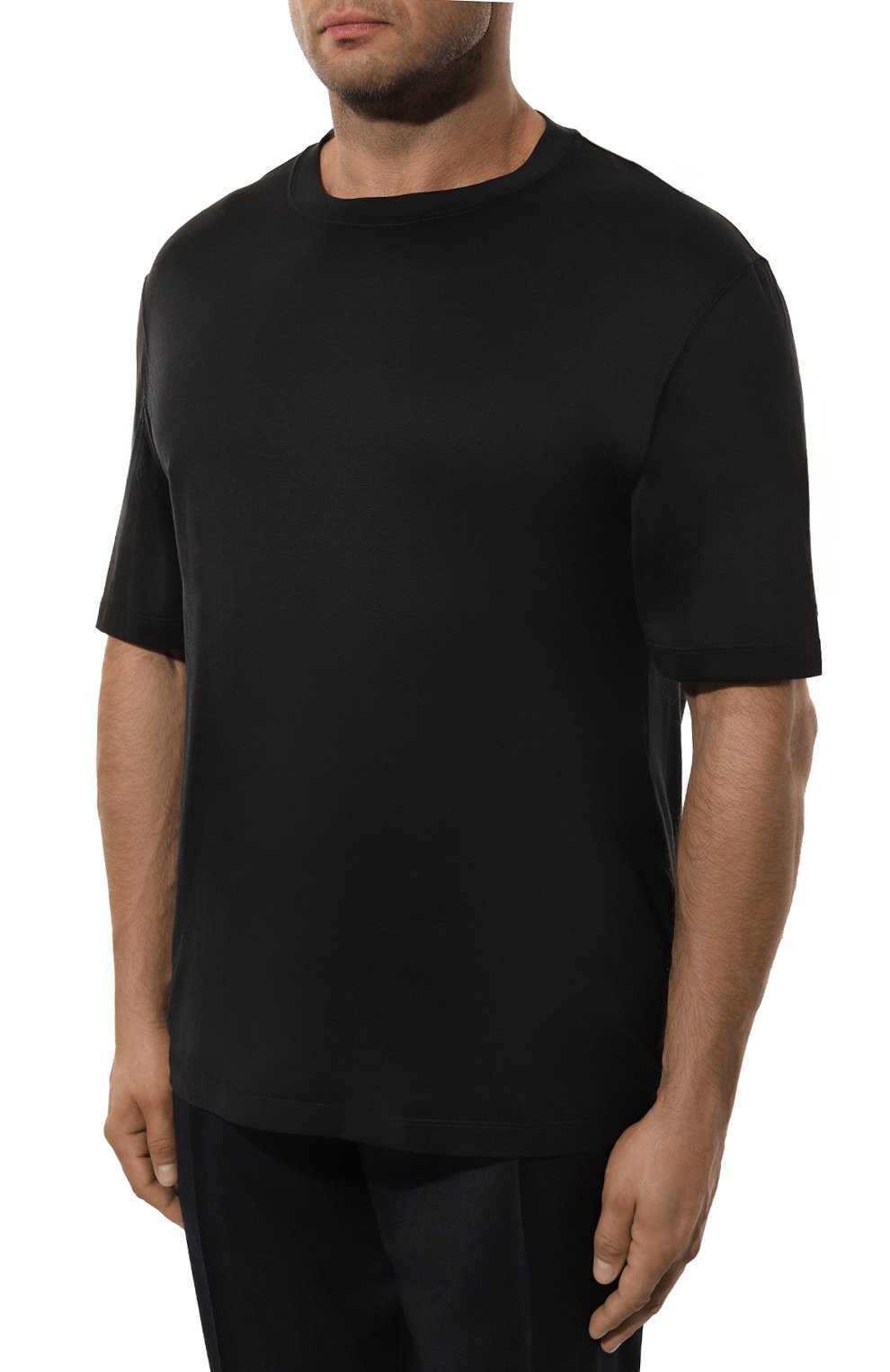 Футболка из шелка и хлопка BRUNELLO CUCINELLI, арт. MH8361308W, фото 3