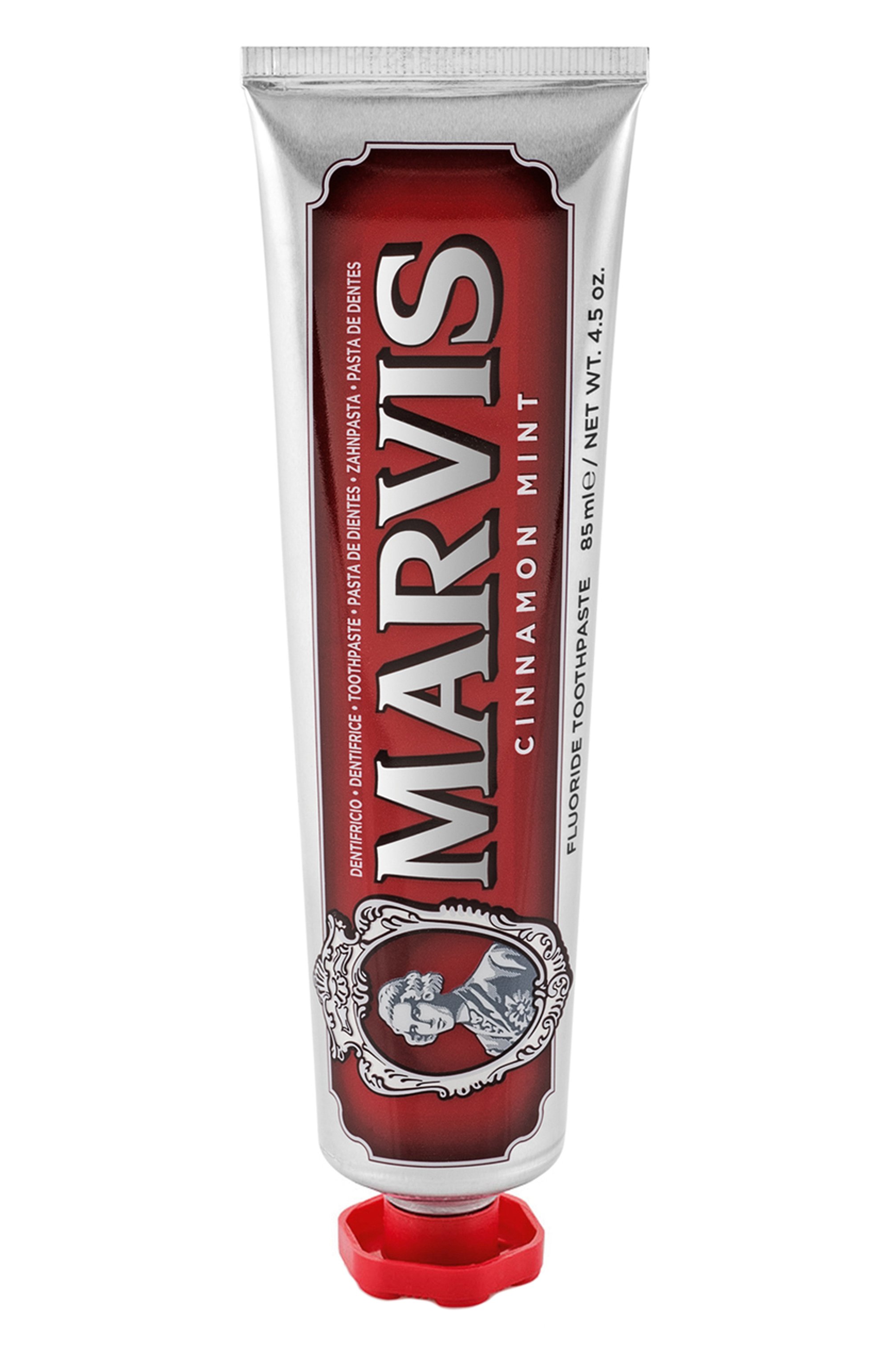 Зубная паста «мята и корица» (85ml) MARVIS бесцветного цвета по цене 890 руб., арт. MV411376MRK, фото 1 Зубная паста «мята и корица» (85ml) MARVIS, арт. MV411376MRK, фото 1