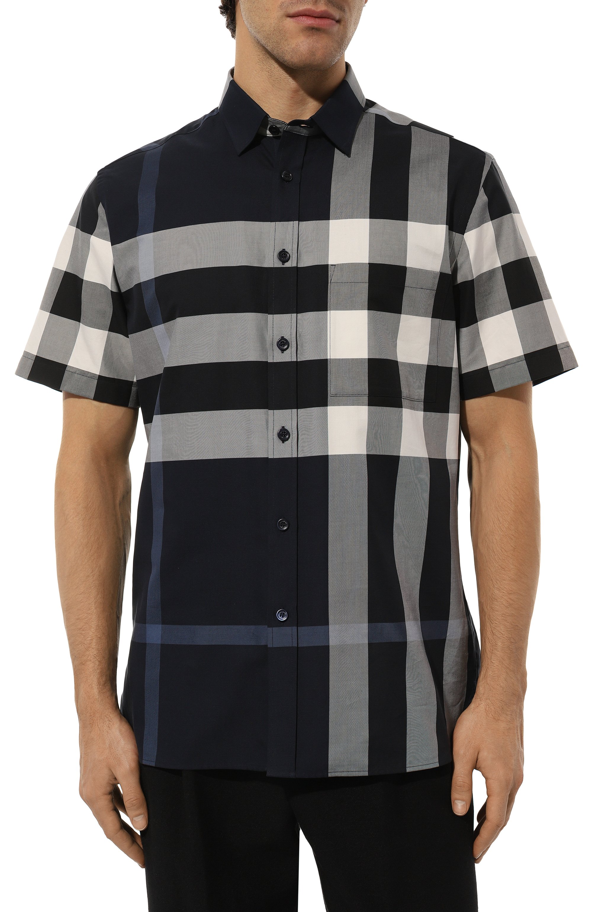 Хлопковая рубашка BURBERRY, арт. 8072940, фото 3