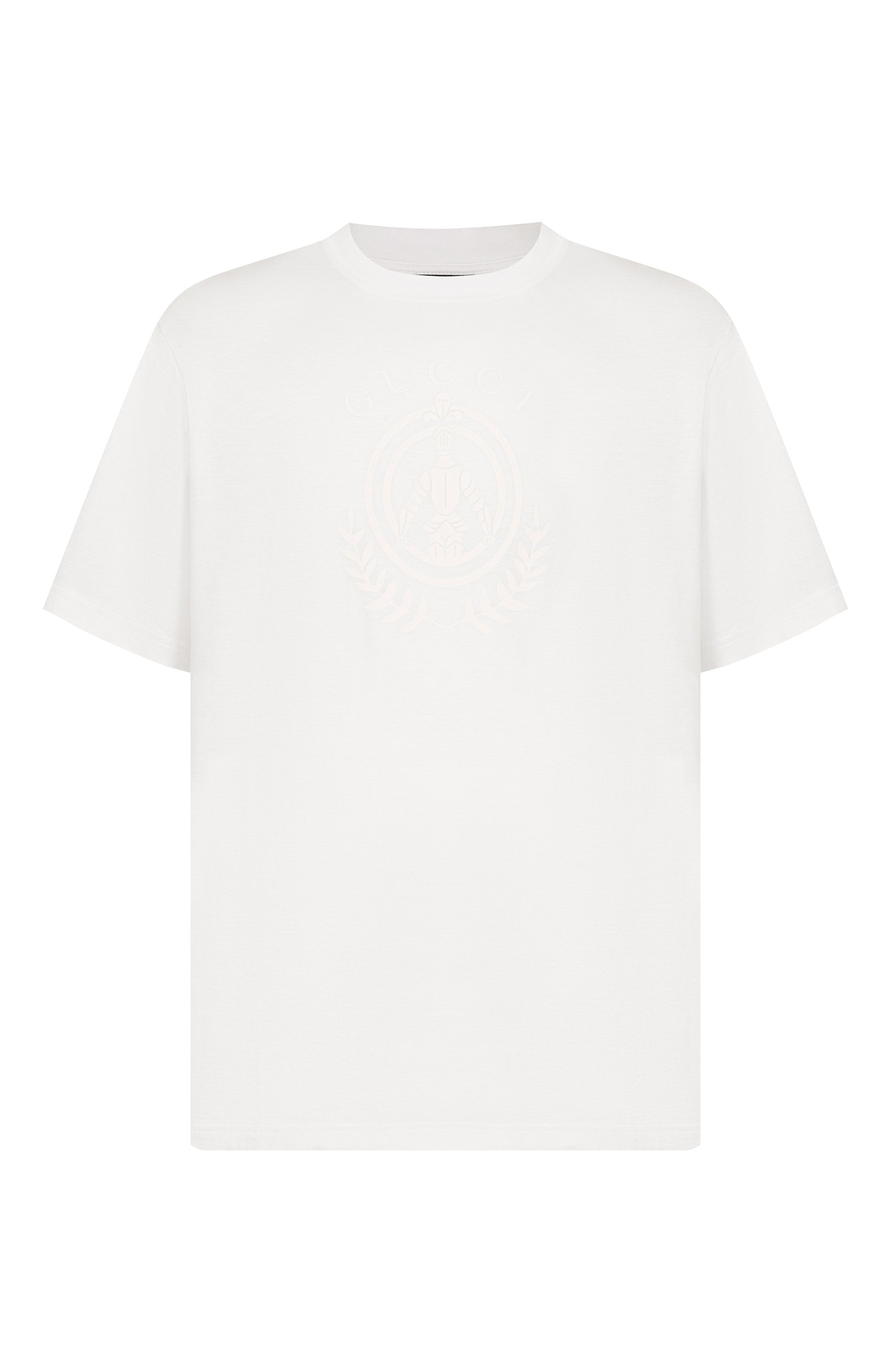 Хлопковая футболка GUCCI белого цвета по цене 69950 руб., арт. 864626/XJH20, фото 1 Хлопковая футболка GUCCI, арт. 864626/XJH20, фото 1