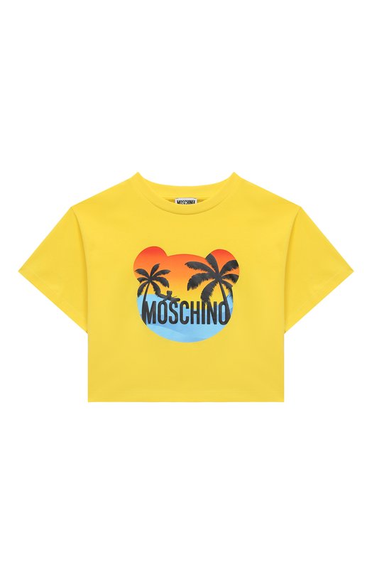 

Хлопковая футболка Moschino, Жёлтый