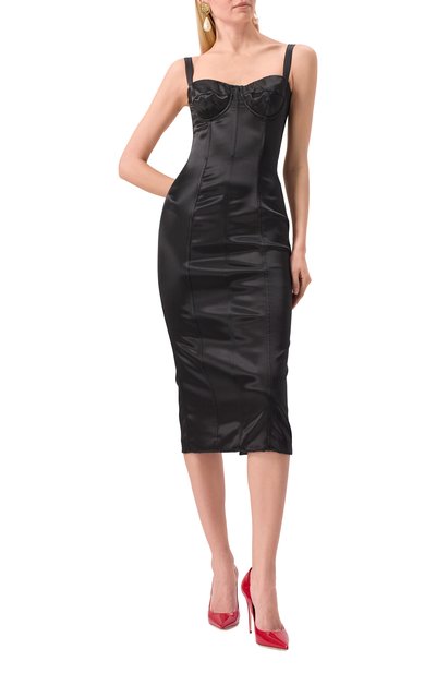 Атласное платье DOLCE & GABBANA, арт. F6DIHT/FURAD, фото 3