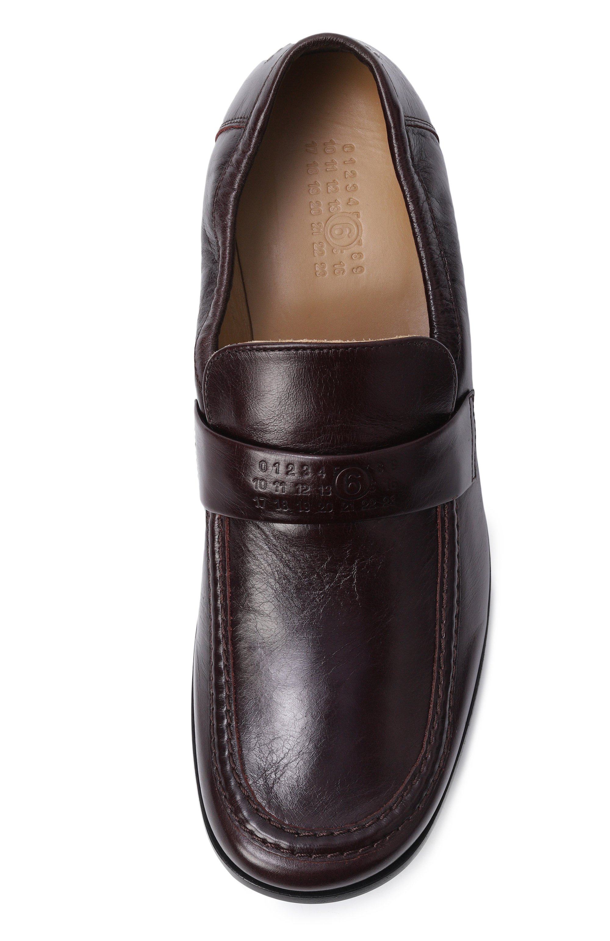 Кожаные лоферы swing-toe MM6, арт. S66WR0034/P7560, фото 6