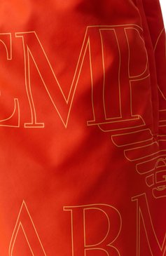 Мужские плавки-шорты EMPORIO ARMANI оранжевого цвета, арт. EM000583/AF12326 | Фото 4 (Нос: Не проставлено; Материал сплава: Проставлено; Мужское Кросс-КТ: плавки-шорты; Принт: С принтом; Материал внешний: Синтетический материал)