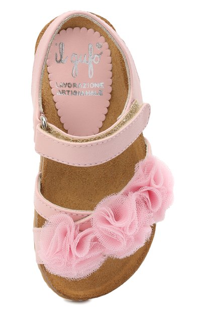 Кожаные сандалии IL GUFO розового цвета по цене 19050 руб., арт. G539/VITELL0 NAPPAC0L0RS/23-26, фото 4 Кожаные сандалии IL GUFO, арт. G539/VITELL0 NAPPAC0L0RS/23-26, фото 4