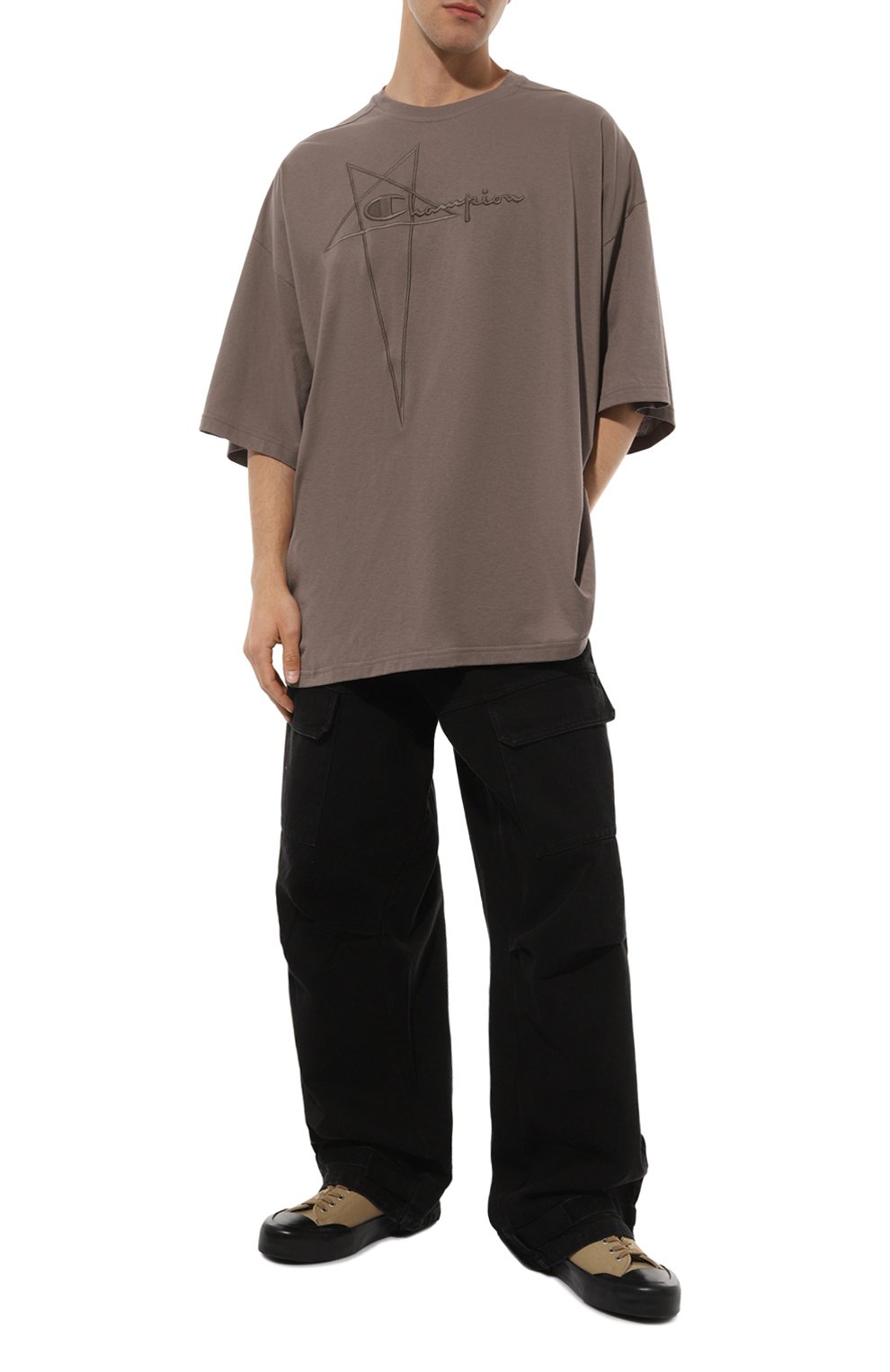 Хлопковая футболка rick owens x champion RICK OWENS, арт. CM01D9229/CHJER, фото 2