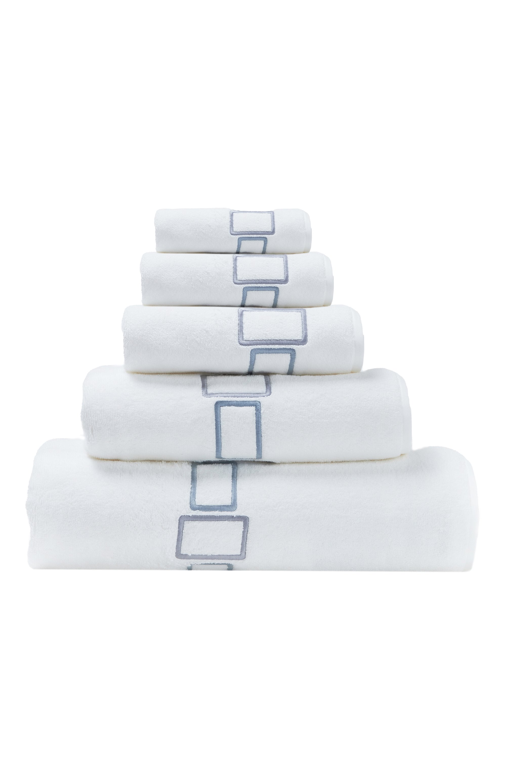 Набор из пяти полотенец bold bicolor embroidery FRETTE, арт. FR6881 D1100 5PZD, фото 1