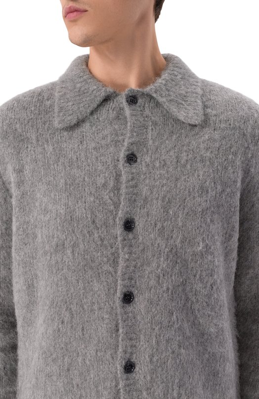 Шерстяной кардиган Dries Van Noten 021225-2709-804 Серый  021225-2709-804 Фото 5