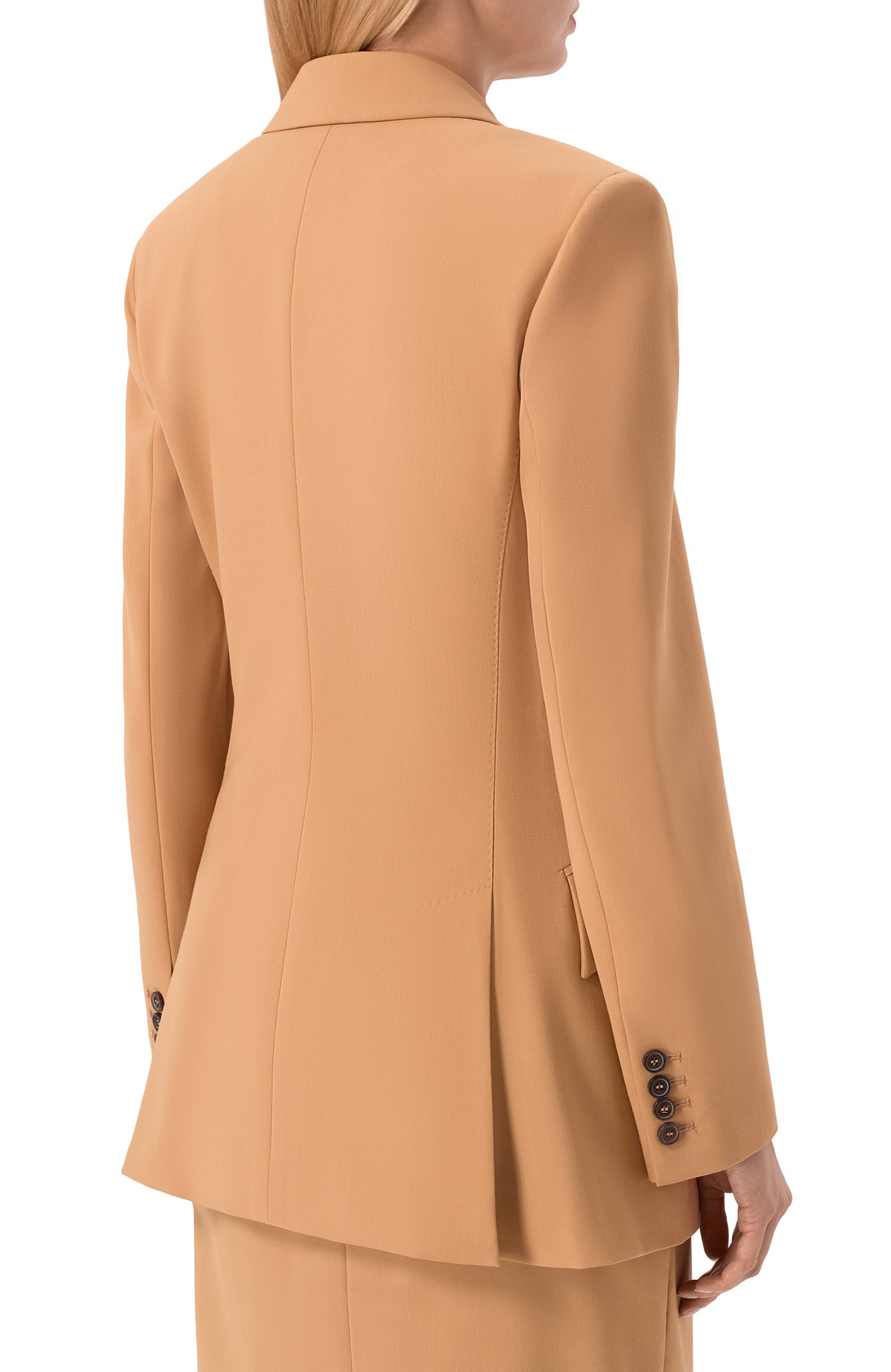 Жакет ELIE SAAB бежевого цвета по цене 349500 руб., арт. J0229NP26/W0010, фото 4 Жакет ELIE SAAB, арт. J0229NP26/W0010, фото 4