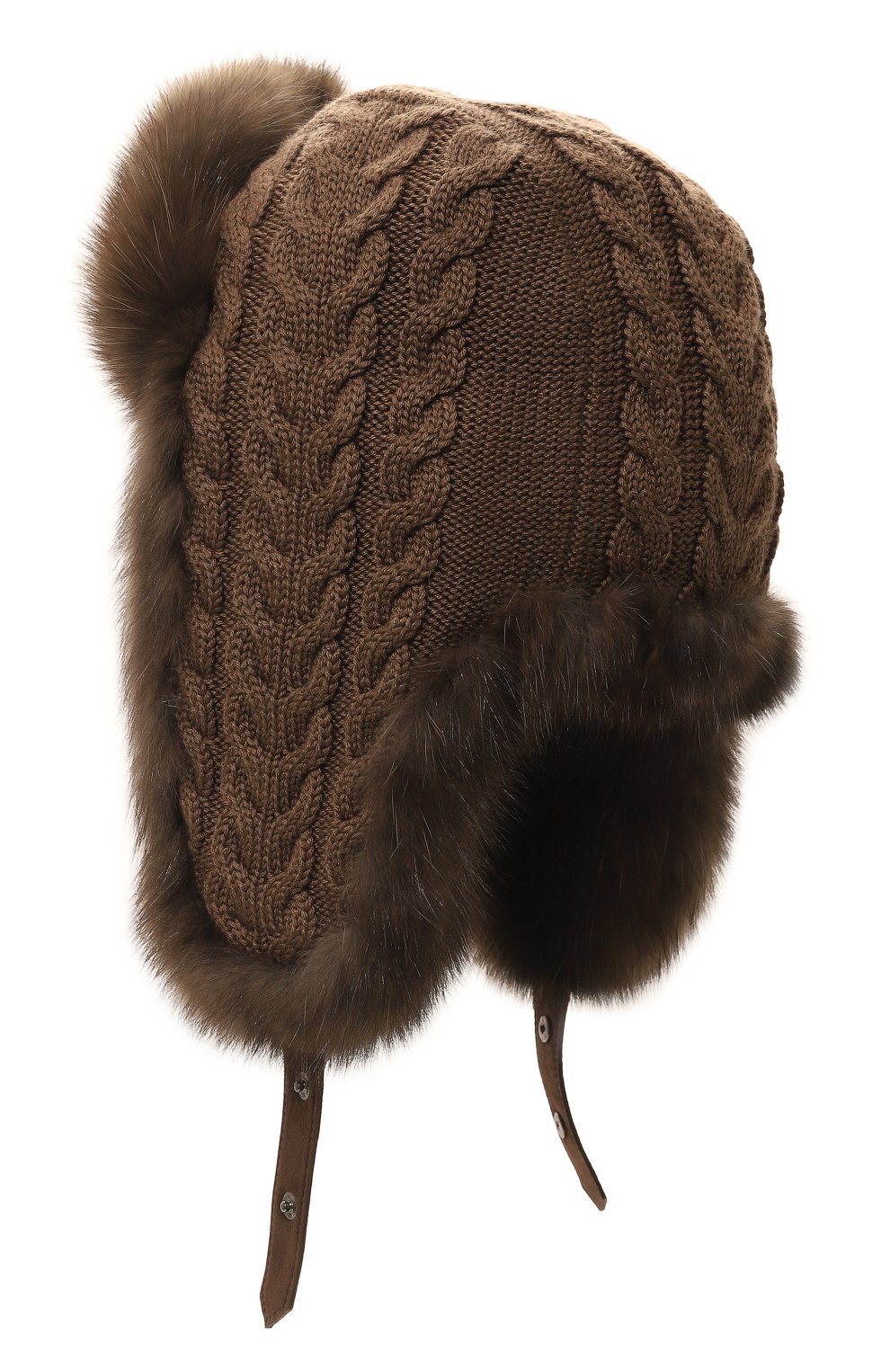 Шапка-ушанка с отделкой из меха соболя BLACK SABLE, арт. BS-24005G, фото 2