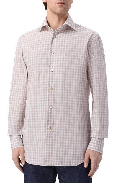 Хлопковая рубашка KITON, арт. UCCH09623, фото 3