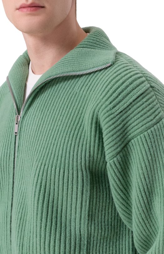 Шерстяной кардиган Jil Sander J22HP0048-J14784 Зелёный  J22HP0048-J14784 Фото 5