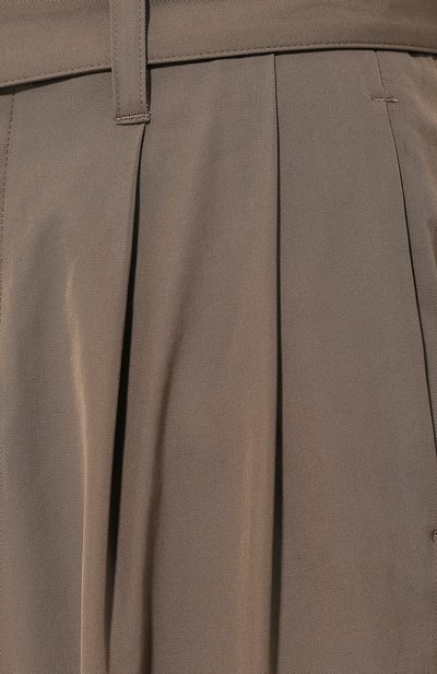 Хлопковые брюки KAZUYUKI KUMAGAI хаки цвета по цене 29850 руб., арт. KP91-055, фото 5 Хлопковые брюки KAZUYUKI KUMAGAI, арт. KP91-055, фото 5