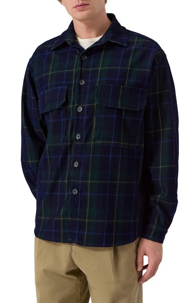 Рубашка WHITE SAND темно-синего цвета по цене 38950 руб., арт. 25WSU20/329, фото 3 Рубашка WHITE SAND, арт. 25WSU20/329, фото 3