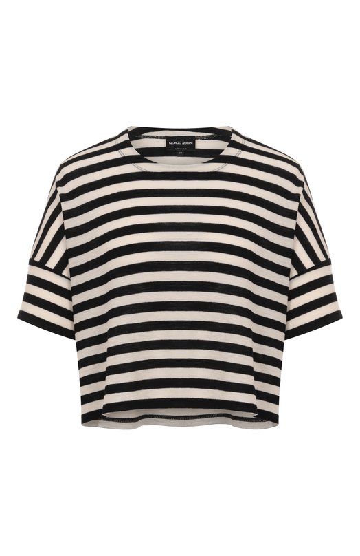 Шерстяной топ Giorgio Armani GW002354/AF19803 Чёрно-белый GW002354/AF19803