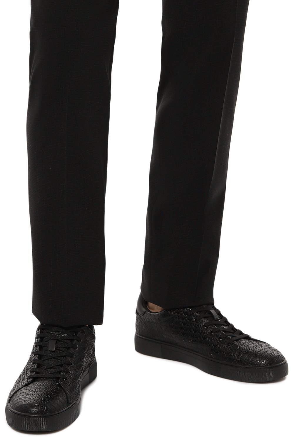 Кожаные кеды EMPORIO ARMANI, арт. X4X670/XD432, фото 3