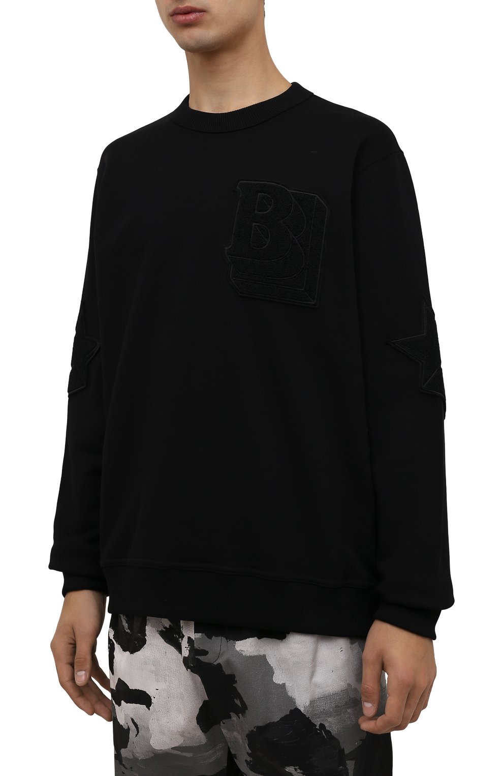 Хлопковый свитшот BURBERRY черного цвета по цене 72200 руб., арт. 8045498, фото 3 Хлопковый свитшот BURBERRY, арт. 8045498, фото 3