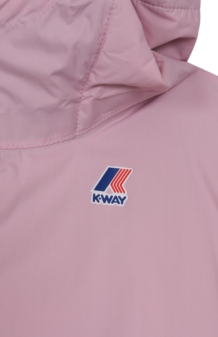 Мужского утепленная куртка K-WAY розового цвета, арт. K7141FW/10A-14A | Фото 3 (Материал внешний: Синтетический материал; Материал подклада: Синтетический материал; Кросс-КТ: Демисезон, Утепленные; Рукава: Длинные; Региональны�е ограничения белый список (Axapta Mercury): Не проставлено; Нос: Не проставлено; Ростовка одежда: 10 - 11 лет | 140 - 146см, 12 лет | 152 см, 16 лет | 164 см)