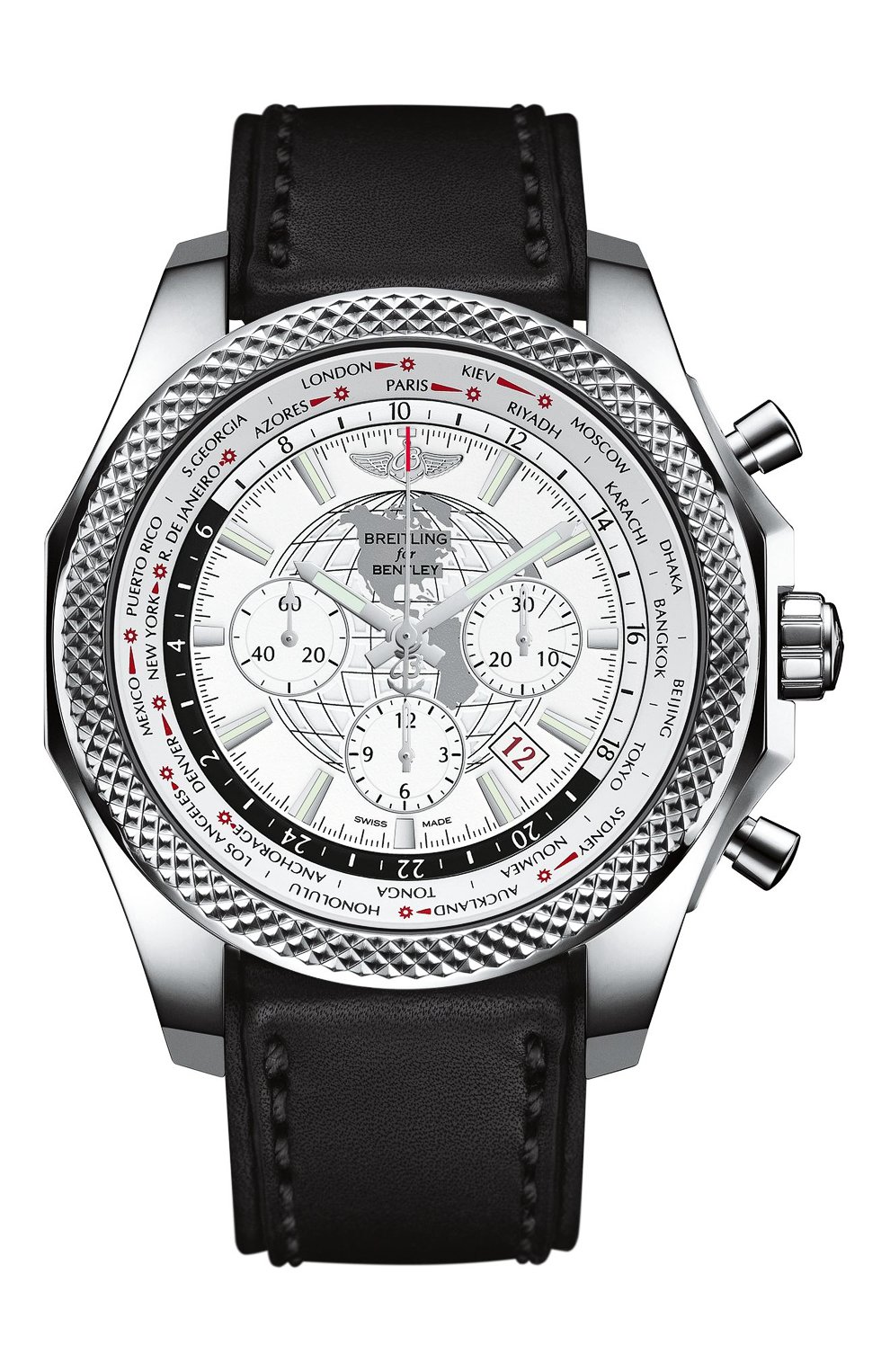 Часы b05 unitime white BREITLING бесцветного цвета по цене 1040000 руб., арт. AB0521U0/A768/478X, фото 1 Часы b05 unitime white BREITLING, арт. AB0521U0/A768/478X, фото 1