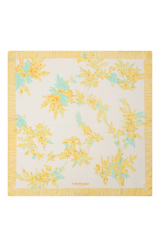 Шелковый платок Leonard Paris Жёлтый, фото 3