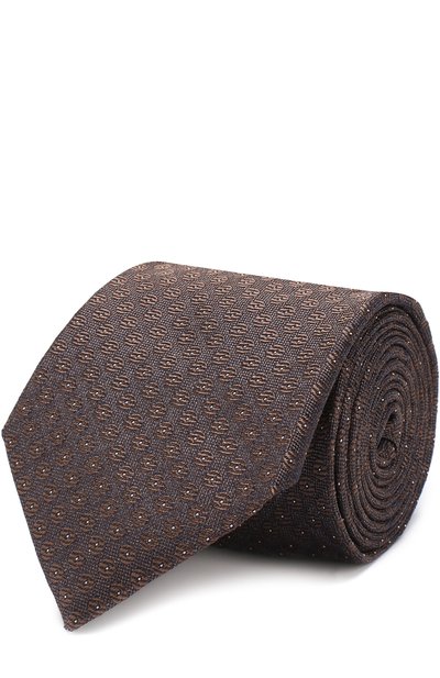 Мужской шелковый галстук с узором CORNELIANI, арт. 81U302-8120323/00