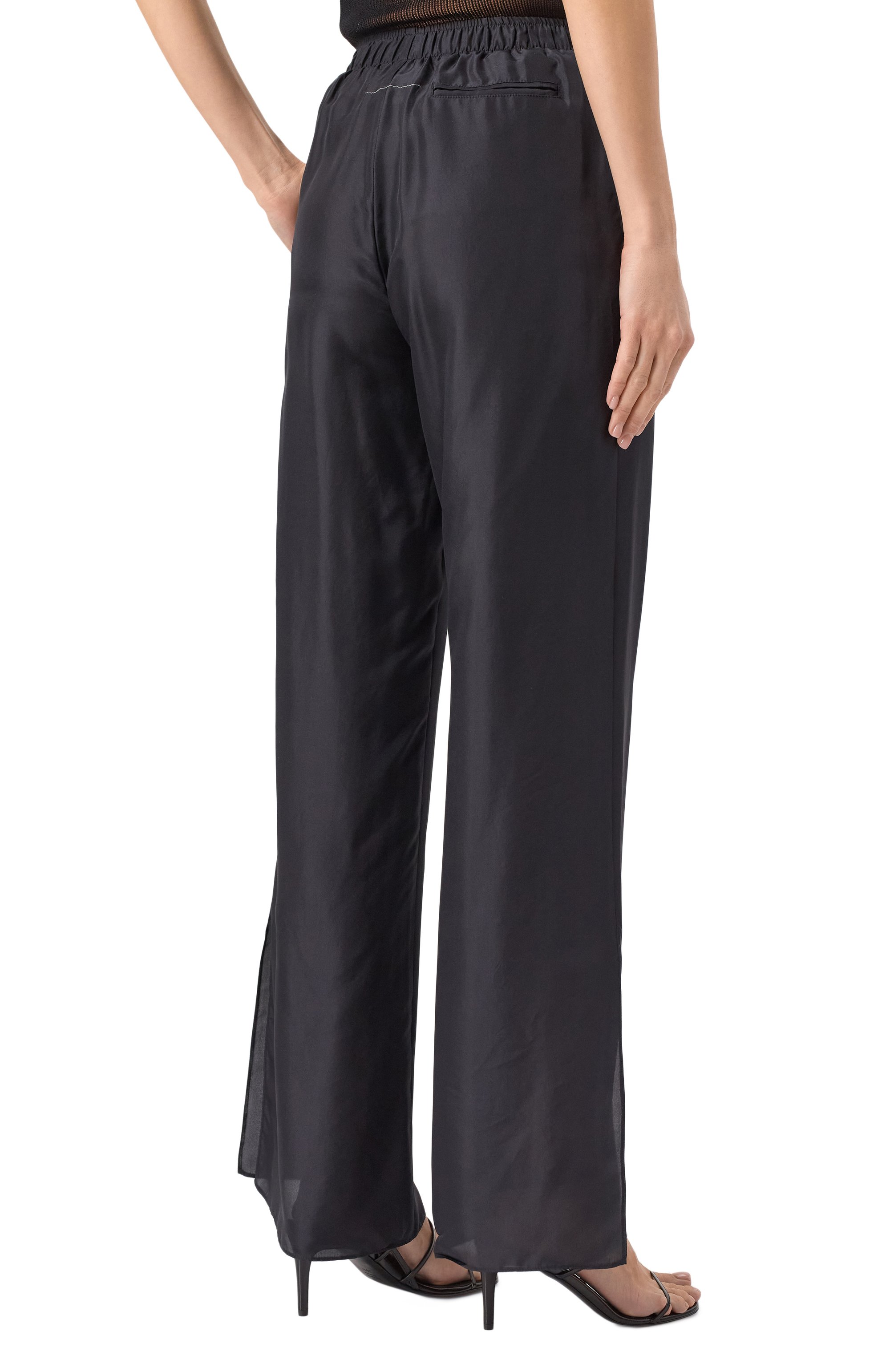 Шелковые брюки MM6, арт. S52KA0529/M35244, фото 4