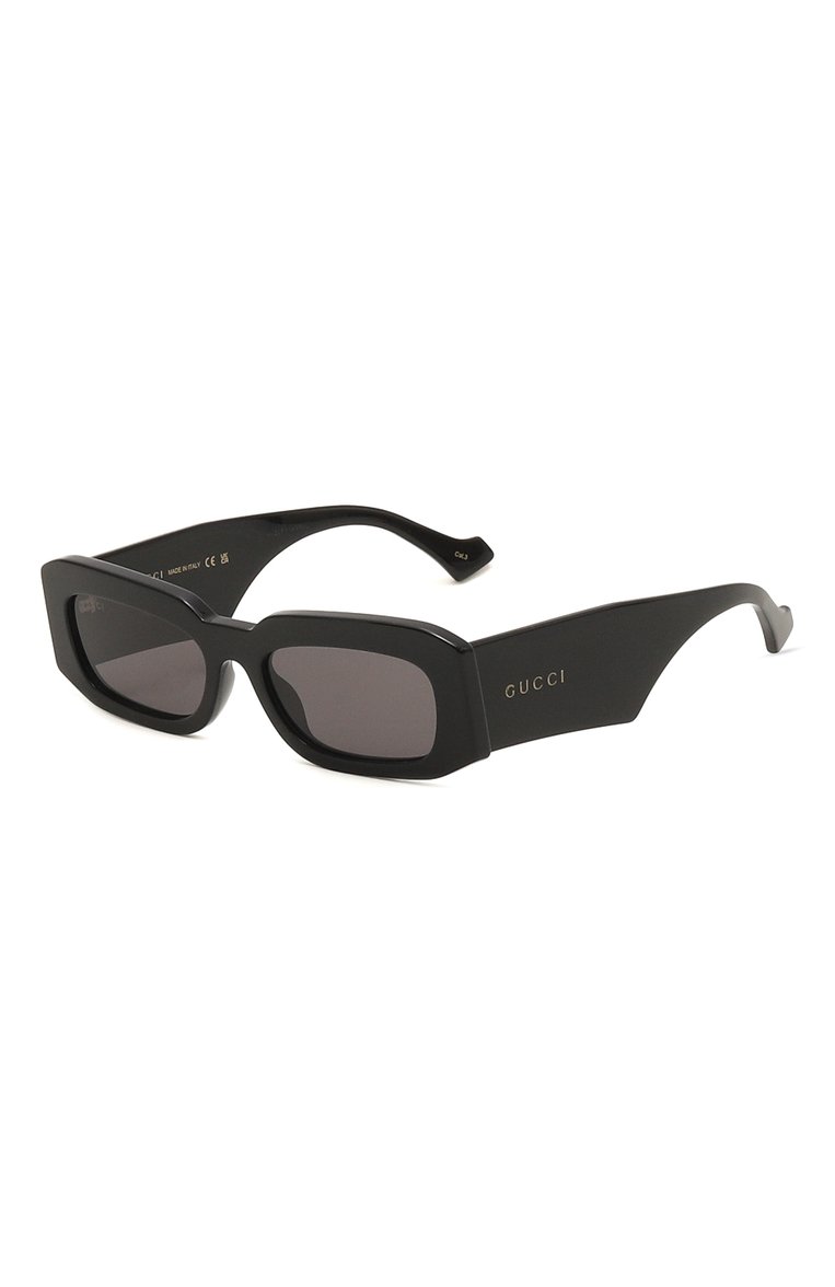 Женские солнцезащитные очки GUCCI черного цвета, арт. GG1426S 001 | Фото 1 (Нос: Не проставлено; Региональные ограничения белый список (Axapta Mercury): Не проставлено; Тип очков: С/з; Материал: Пластик; Оптика Гендер: оптика-женское; Очки форма: Прямоугольные)