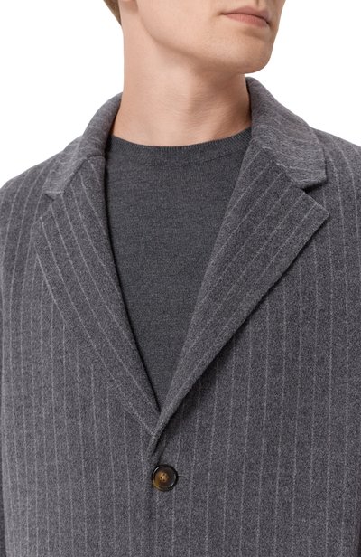 Шерстяное пальто DROLE DE MONSIEUR темно-серого цвета по цене 109500 руб., арт. L-CT151-W0041-DGR, фото 5 Шерстяное пальто DROLE DE MONSIEUR, арт. L-CT151-W0041-DGR, фото 5