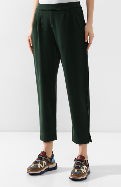 Шерстяные брюки STELLA MCCARTNEY зеленого цвета по цене 68750 руб., арт. 592276/S2117, фото 3 Шерстяные брюки STELLA MCCARTNEY, арт. 592276/S2117, фото 3