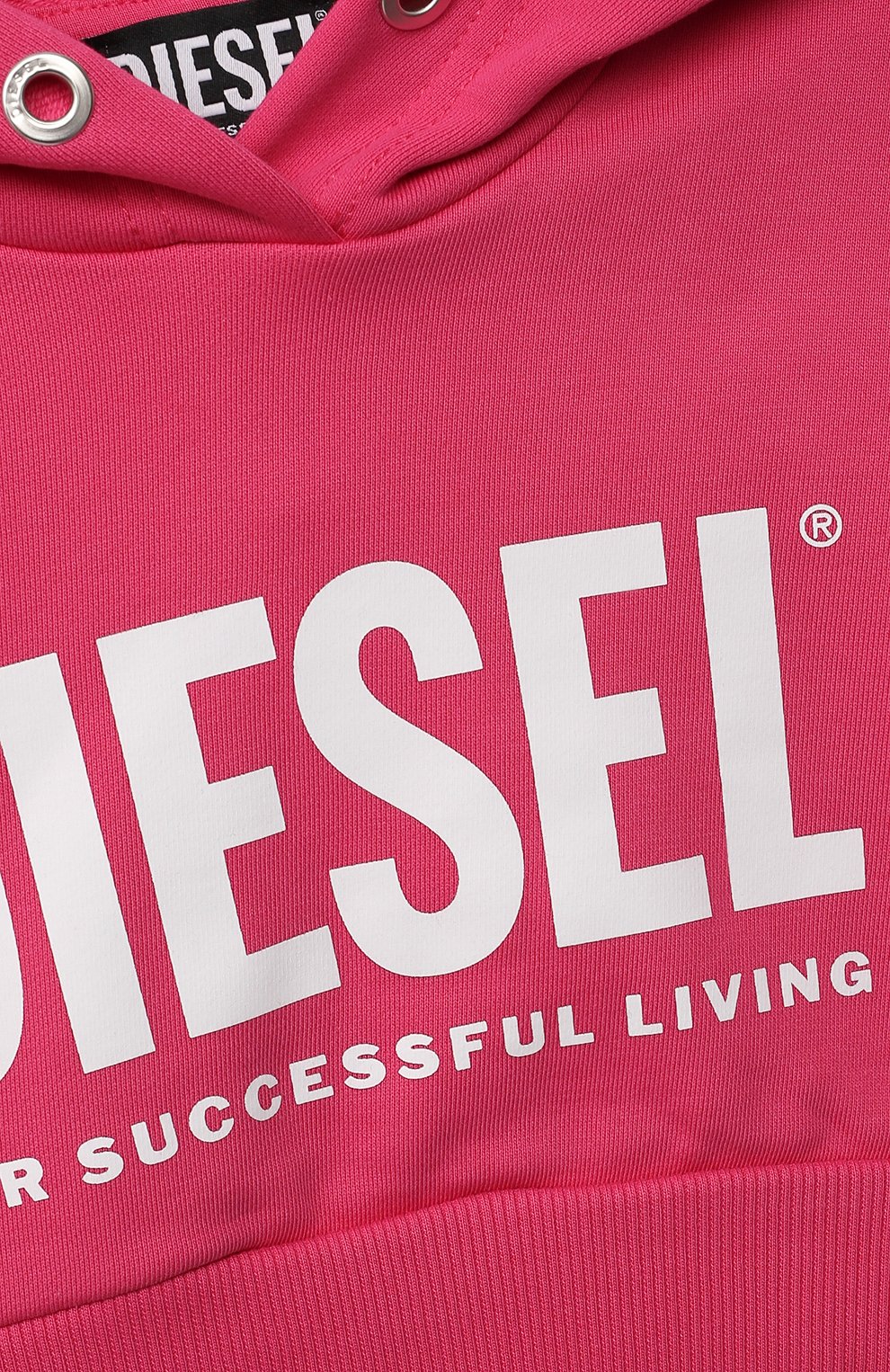 Укороченное худи из хлопка DIESEL, арт. J00621-0IAJH, фото 3