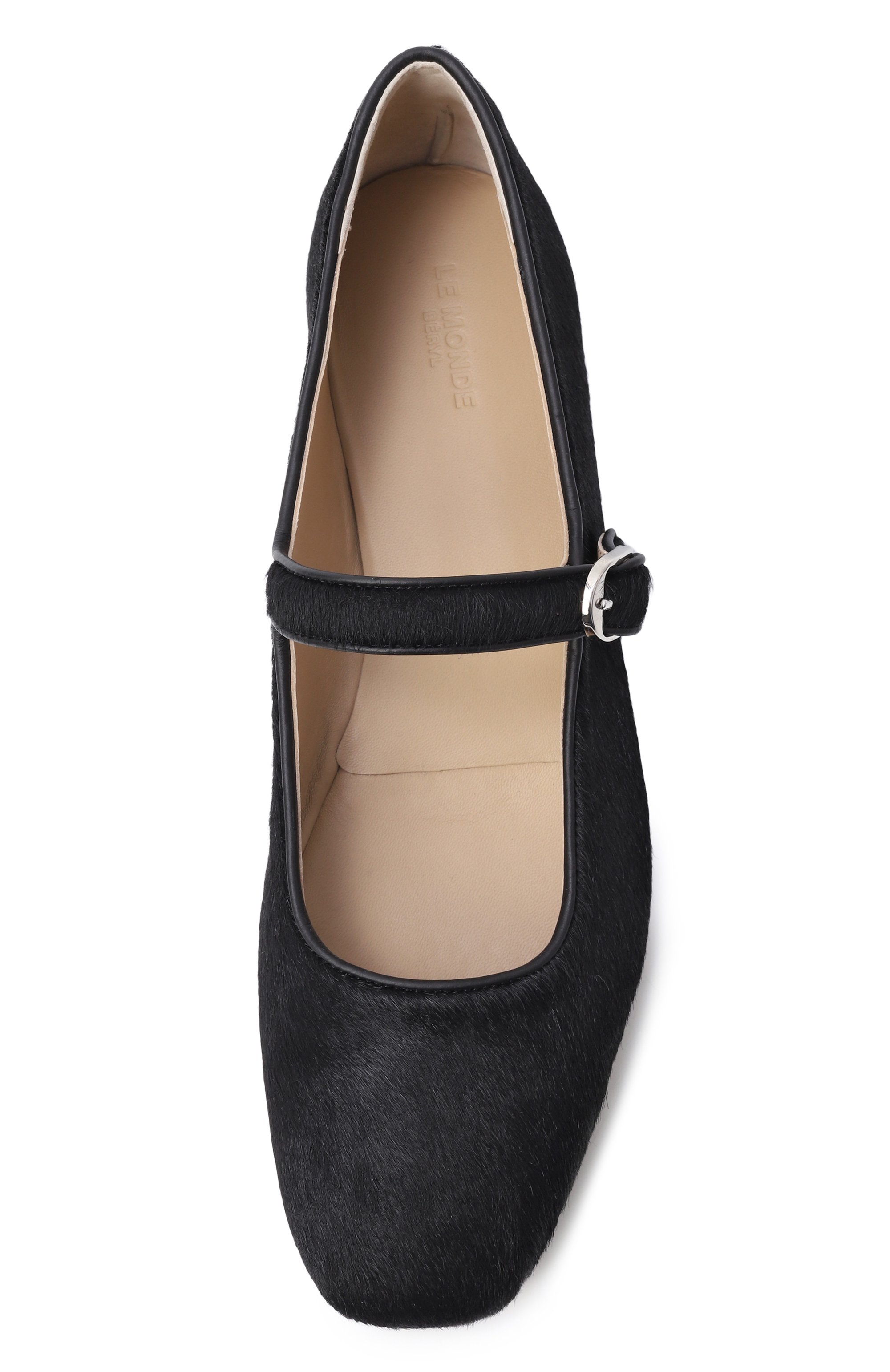 Кожаные балетки mary jane LE MONDE BERYL, арт. MJM-P0N-BLA, фото 6