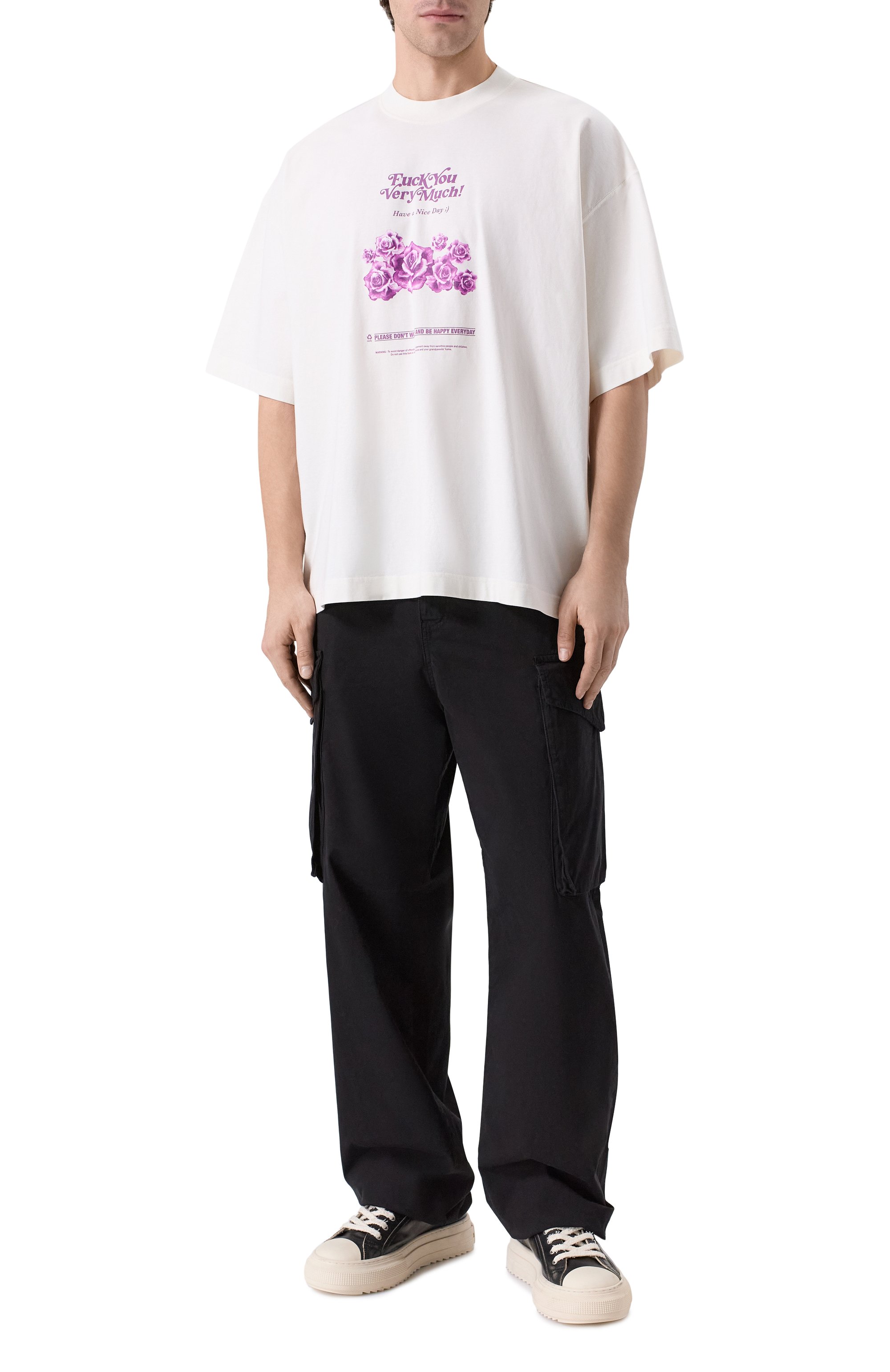 Хлопковая футболка VETEMENTS, арт. ME76TR263V/1200 LIGHT JERSEY, фото 2