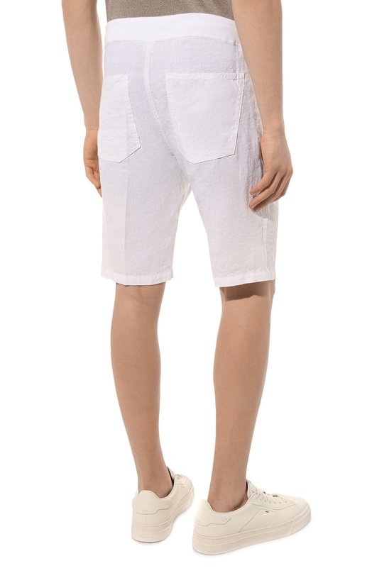 Льняные шорты 120% Lino Y0M2120/0000253/000 Белый  Y0M2120/0000253/000 Фото 4