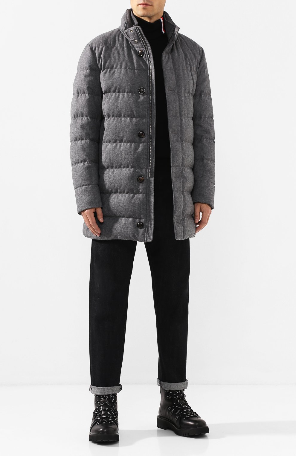Шерстяной пуховик MONCLER, арт. E2-091-31312-00-54272, фото 2
