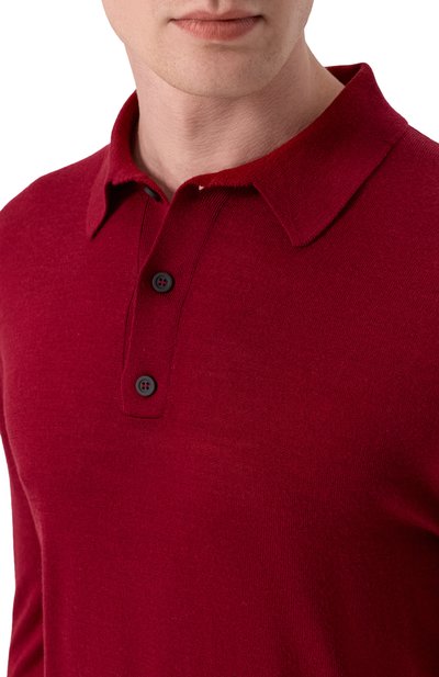 Поло из шерсти и шелка KITON, арт. UMM066706, фото 5