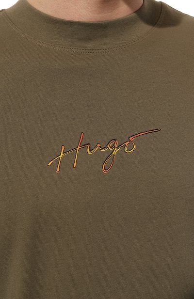 Хлопковый лонгслив HUGO, арт. 50488339, фото 5