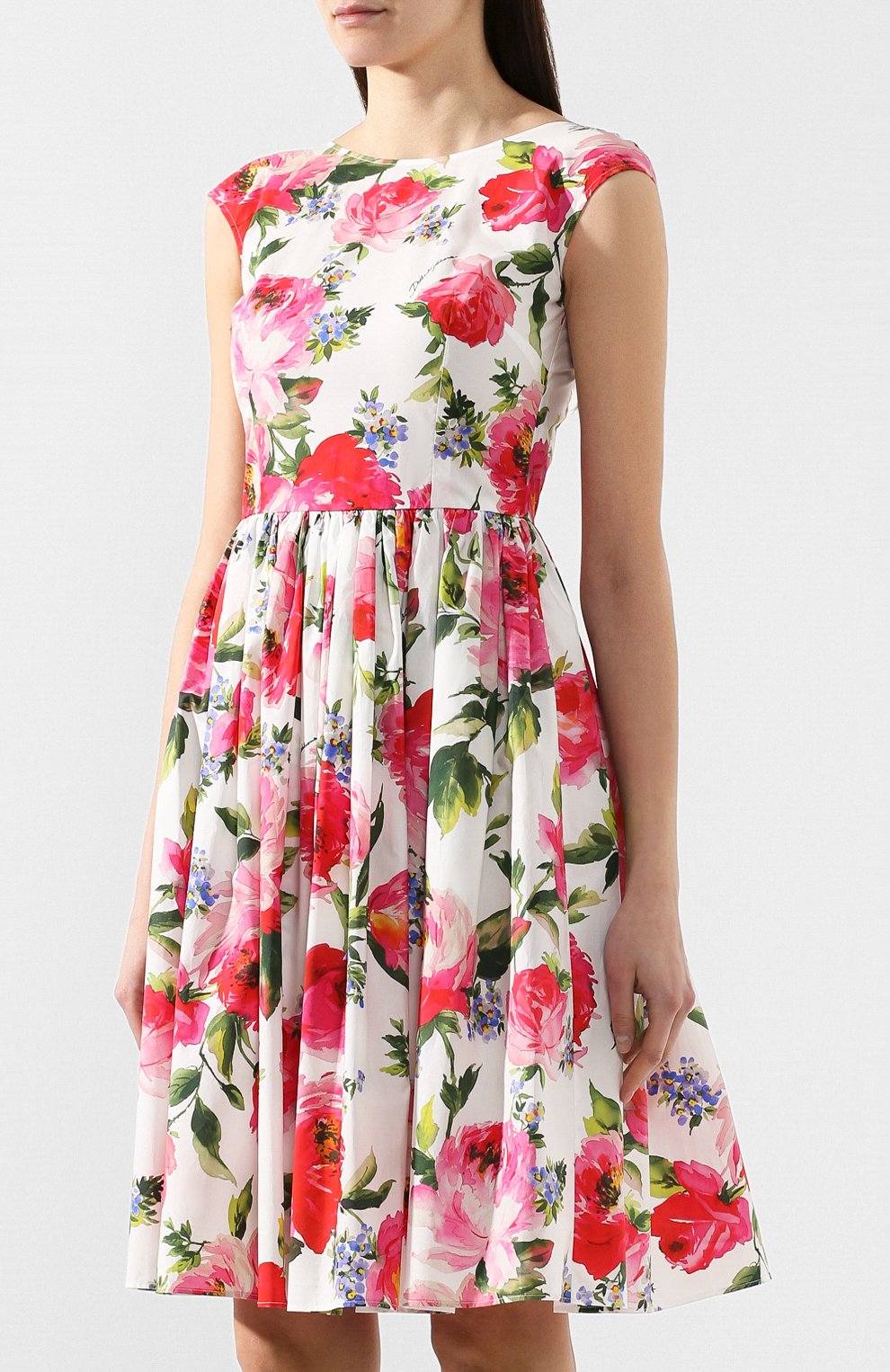 Хлопковое платье DOLCE & GABBANA светло-розового цвета по цене 156500 руб., арт. F6FK4T/HS5DU, фото 3 Хлопковое платье DOLCE & GABBANA, арт. F6FK4T/HS5DU, фото 3