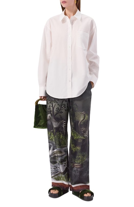 Текстильные шлепанцы Dries Van Noten 011709-652-607 Зелёный  011709-652-607 Фото 3