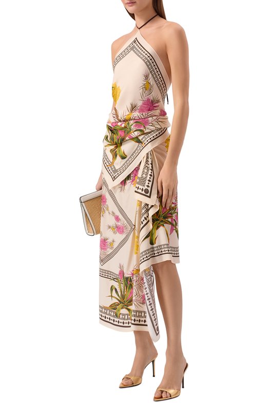 Топ из вискозы Blumarine 2C438A Кремовый  2C438A Фото 2