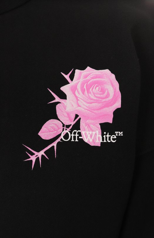 Хлопковая толстовка Off-White 0WBE006S25FLE001 Чёрный  0WBE006S25FLE001 Фото 7