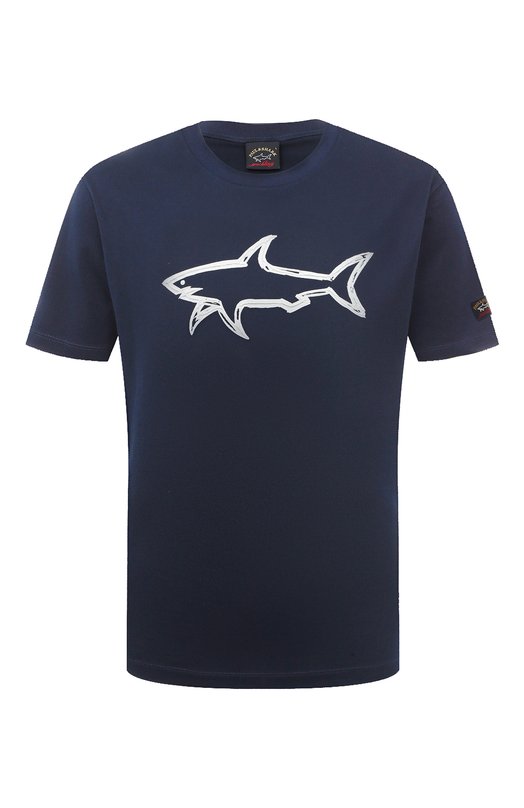 Хлопковая футболка Paul&Shark 22411073 Синий 22411073